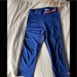 Nike Capri legging small blue purple compression
